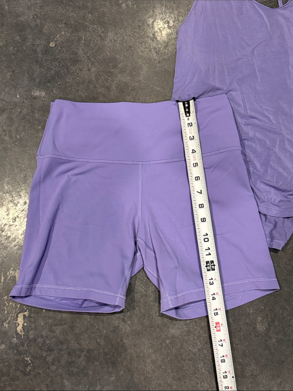 Lululemon modal silk yoga Tank & align Short Set purple ash - Picture 7 of 12